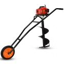 Balwaan BE 63T Trolly Earth Auger 2 Stroke, 63cc With 8 and 12 Bits, Used To Dig Holes In The Soil For Planting