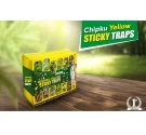 Chipku Yellow Sticky Trap - White Fly, Thrips, Leaf Minor, Aphids, Jassids, Non-Toxic, Weather Proof And Long Lasting.