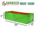 GARDECO 260 GSM HDPE UV Treated Heavy Duty Rectangle Type Grow Bags for Vegetable and Flower Plants