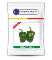 Sarpan F1 Simla Hybrid Baby Capsicum Seeds, Dark Green And Pungent, Best For Long Distance Transportation