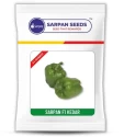 Sarpan Kedar Hybrid Baby Capsicum Seeds, Dark Green And Pungent, Best For Long Distance Transportation.