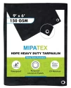 Mipatex Tarpaulin 150 GSM Waterproof Multipurpose Use, Poly Tadpatri with Aluminum Eyelets.