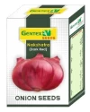 Gentex Nakshatra Onion Seeds (Dark Red) Pyaaj Ke Beej, Kanda Seeds, Attractive Red and Medium Spicy