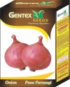 Gentex Pune Fursungi Onion Seeds, Pyaaj Ke Beej, Pink Light Red and Round Shape