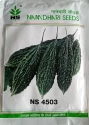 Namdhari Bitter Gourd NS 4503 F1 Hybrid seeds, Medium Spindle Smooth Dark Green Fruit