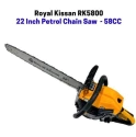 Royal Kissan RK5800 Ultra Premium 22 Inch Chain Saw with Powerful Petrol Engine, 2-Stroke 58CC Suitable for Woodcutting Saw for Farm, Garden and Ranch