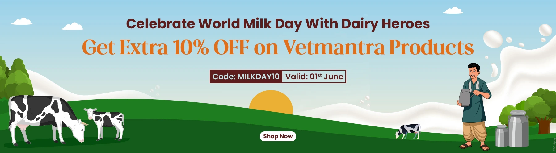 Milk Day Offer – Extra 10% Off on Vetmantra
